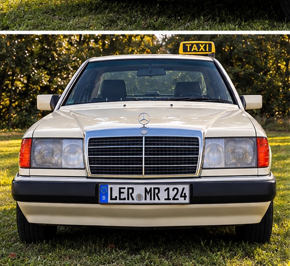 Frontansicht des Mercedes W 124
